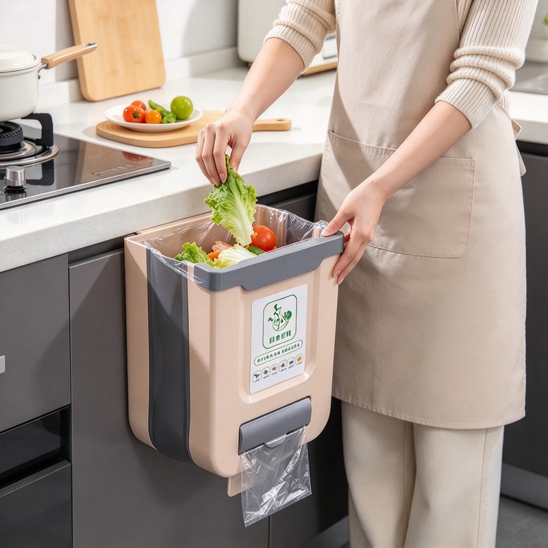 10-литровый тонкий складной по – обзор и цена Commercial Kitchen Bin